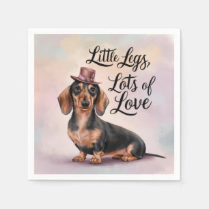 Dachshund Little Legs Lots of Love Napkin