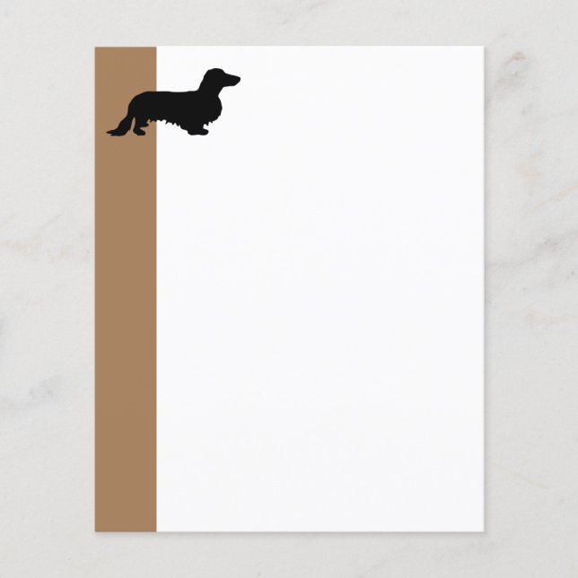 Dachshund Long Hair - Silhouette 1 (Front)