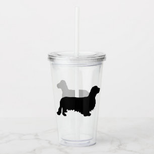 Dachshund Long Hair - Silhouette 1 Acrylic Tumbler