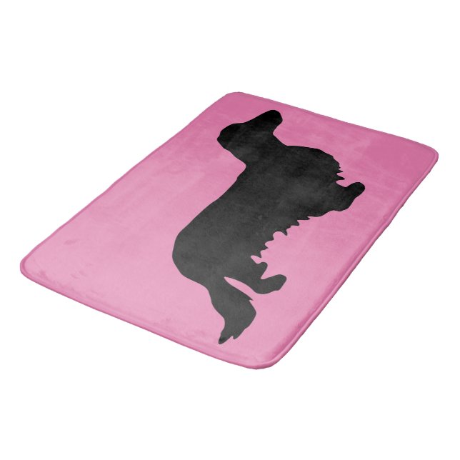 Dachshund Long Hair - Silhouette 1 Bath Mat (Angled)