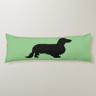Dachshund Long Hair - Silhouette 1 Body Cushion