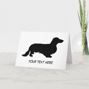 Dachshund Long Hair - Silhouette 1 Card