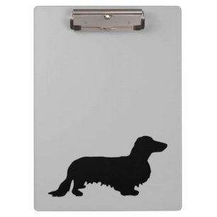 Dachshund Long Hair - Silhouette 1 Clipboard