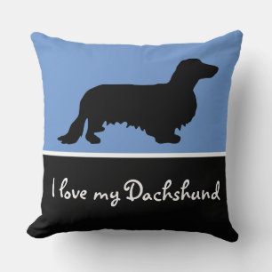 Dachshund Long Hair - Silhouette 1 Cushion