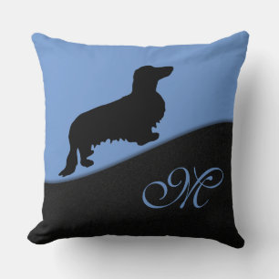 Dachshund Long Hair - Silhouette 1 Cushion