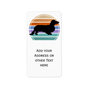 Dachshund Long Hair - Silhouette 1 Label