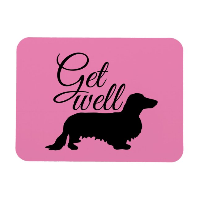 Dachshund Long Hair - Silhouette 1 Magnet (Horizontal)
