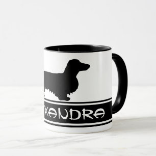 Dachshund Long Hair - Silhouette 1 Mug
