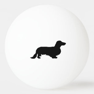 Dachshund Long Hair - Silhouette 1 Ping Pong Ball