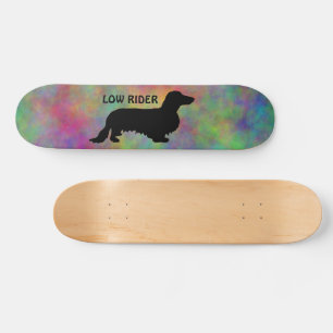 Dachshund Long Hair - Silhouette 1 Skateboard