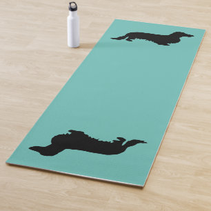 Dachshund Long Hair - Silhouette 1 Yoga Mat