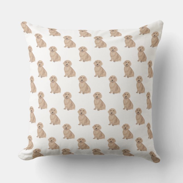 Dachshund (Long Haired, Red) Cushion (Front)