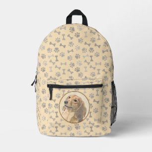 Dachshund (Longhaired) Painting - Original Dog Art Printed Backpack