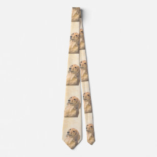 Dachshund (Longhaired) Painting - Original Dog Art Tie
