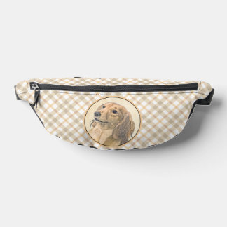 Dachshund Longhaired Red Painting Original Dog Art Bum Bags