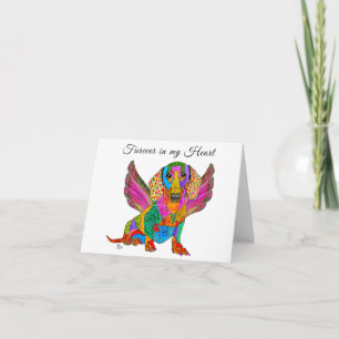 Dachshund Loss of a Pet Sympathy Greeting Card