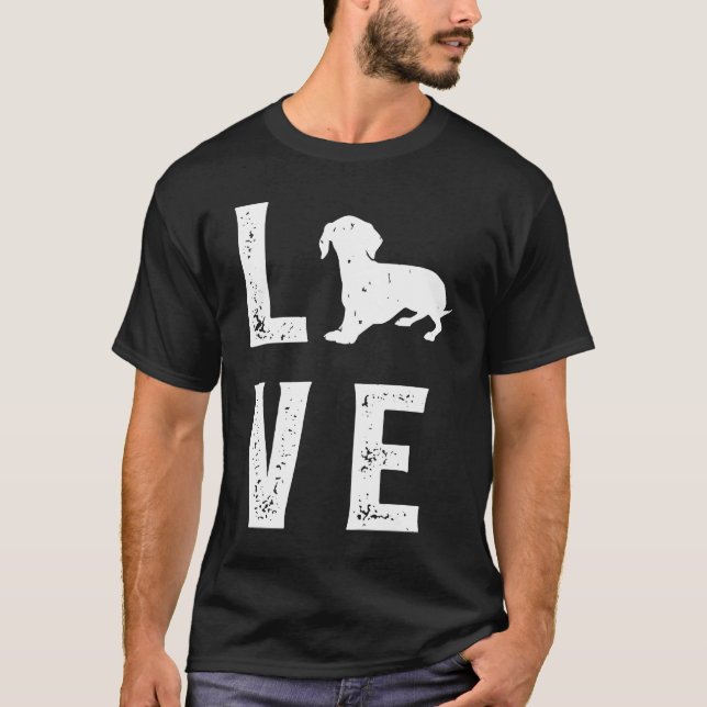 Dachshund Love  1 T-Shirt (Front)