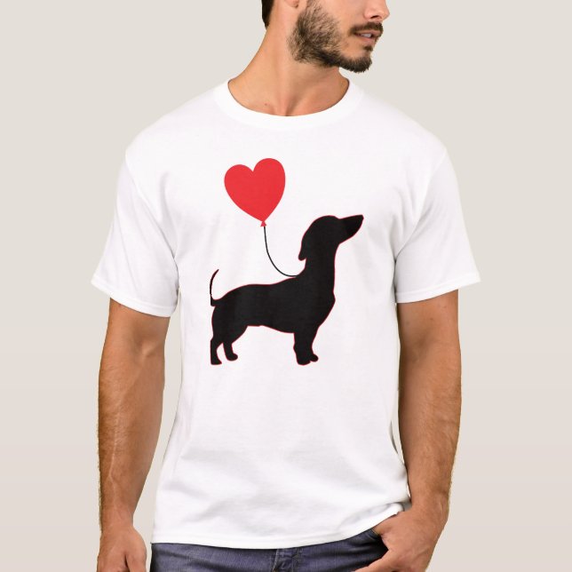 Dachshund Love Balloon: Dachshund Dad Edition T-Shirt (Front)