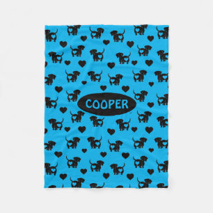 Dachshund Love Fleece Dog Blanket