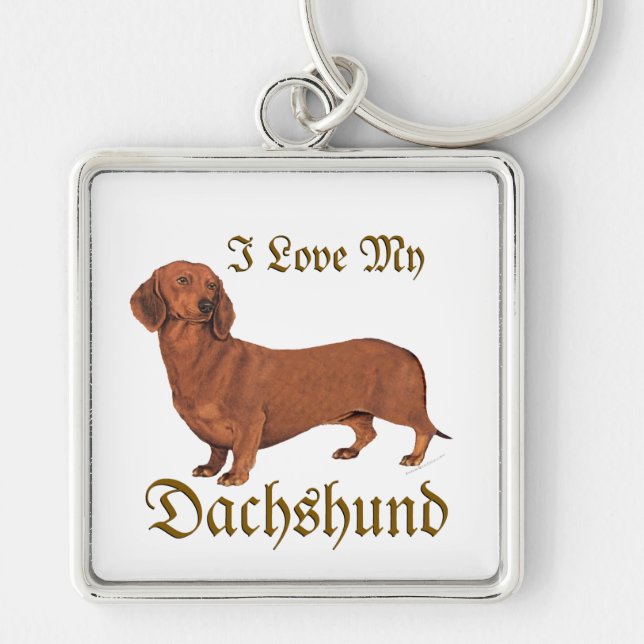 Dachshund Love Key Ring (Front)