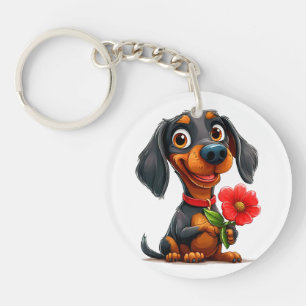🐶 Dachshund Love Keychain For Dog Lover Everyday