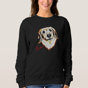 Dachshund Love Long Haired Wiener Dog Puppy Dog Mo Sweatshirt