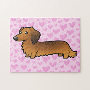 Dachshund Love (longhair) Jigsaw Puzzle