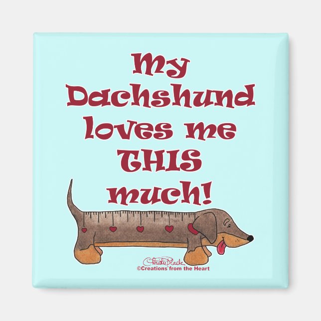 Dachshund Love Metre Magnet (Front)