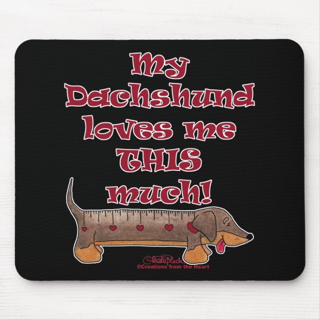 Dachshund Love Metre Mouse Mat (Front)
