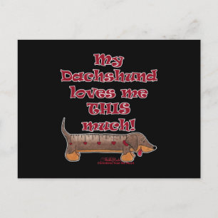 Dachshund Love Metre Postcard