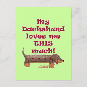 Dachshund Love Metre Postcard