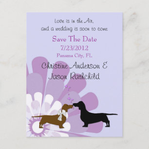 Dachshund Love Save the Date Announcement