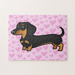 Dachshund Love (smooth coat) Jigsaw Puzzle