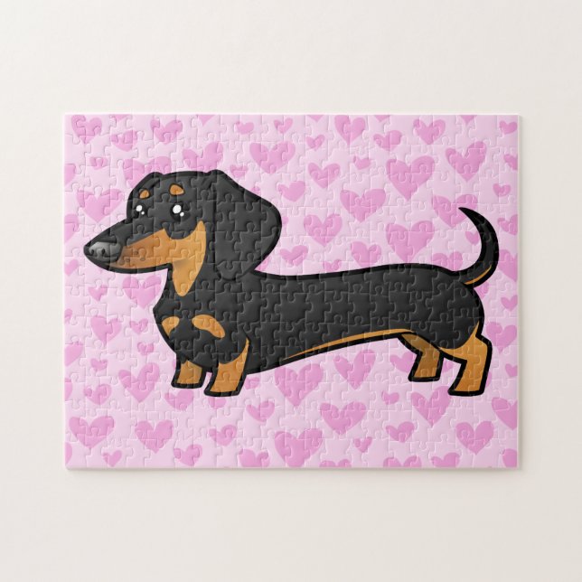Dachshund Love (smooth coat) Jigsaw Puzzle (Horizontal)