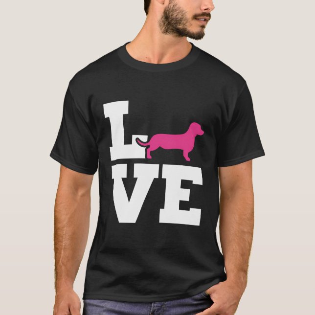 Dachshund Love T-Shirt (Front)