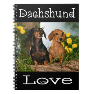 Dachshund Love Tan& Black Puppy Dog Notebook