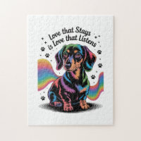 Dachshund Love That Stays Is Love That Listens