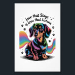Dachshund Love That Stays Is Love That Listens Photo Print<br><div class="desc">Love That Stays Is Love That Listens</div>