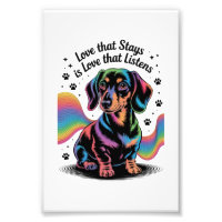 Dachshund Love That Stays Is Love That Listens