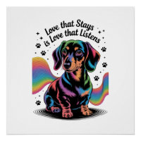 Dachshund Love That Stays Is Love That Listens