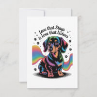 Dachshund Love That Stays Is Love That Listens