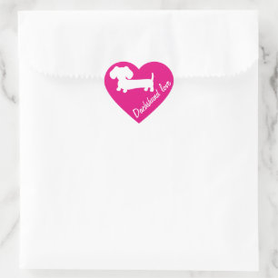 Dachshund Love Valentine's Day Envelope Seals Pink