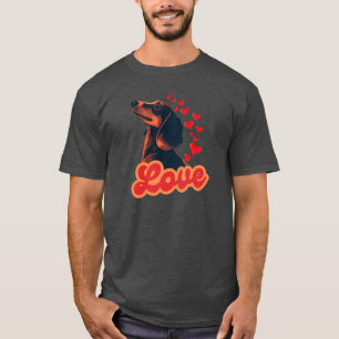 Dachshund Love Valentine's Day Gift T-Shirt