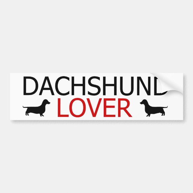 Dachshund Lover Bumper Sticker (Front)