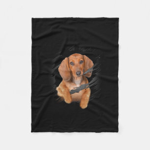 Dachshund Lover Cute Dachshund Fleece Blanket