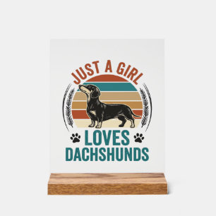 Dachshund Lover Shirt Vintage Sunset Dog Graphic_1 Acrylic Sign