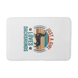 Dachshund Lover Shirt Vintage Sunset Dog Graphic_1 Bath Mat
