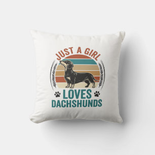 Dachshund Lover Shirt Vintage Sunset Dog Graphic_1 Cushion
