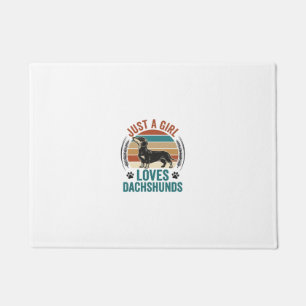 Dachshund Lover Shirt Vintage Sunset Dog Graphic_1 Doormat