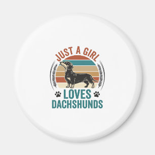 Dachshund Lover Shirt Vintage Sunset Dog Graphic_1 Magnet